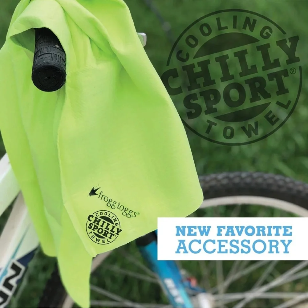 FROGG TOGGS Chilly Sport Cooling Neck Wrap & Head Band One Size, Hivis Green